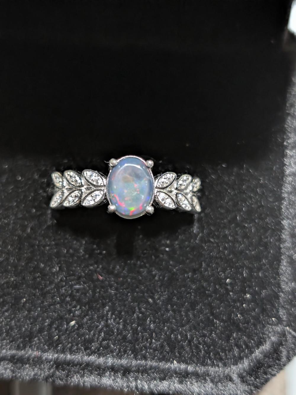 Black Ethiopian Opal Ring Size 7